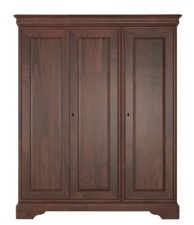 3 door Red Wood Wardrobe (different Handles)