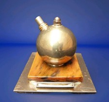 ART DECO STRIKER TABLE LIGHTER SPHERICAL BRASS BAKELITE BASE VINTAGE 1920/30s