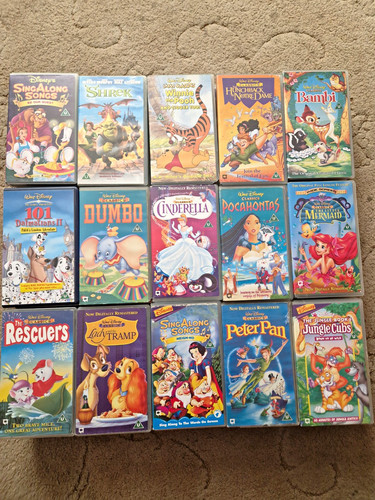 Disney 15x vhs bundle - disney, pal