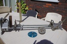 Vintage Stanley Bridges Wood turning Lathe plus steel Bed (drill powered)