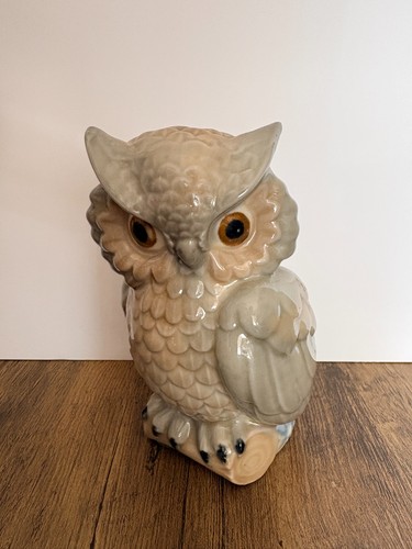 Spanish porcelain owl - porcelain,