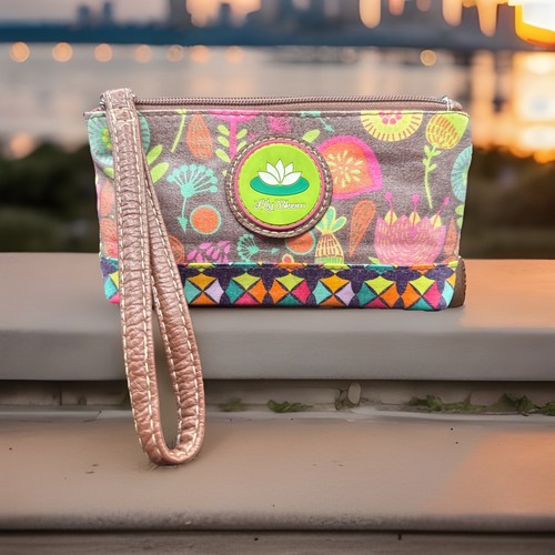 Lily bloom floral - floral, wristlet