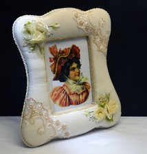 Embroidered Photo Picture Frame by Shudehill, Unused & Boxed. Vintage Style