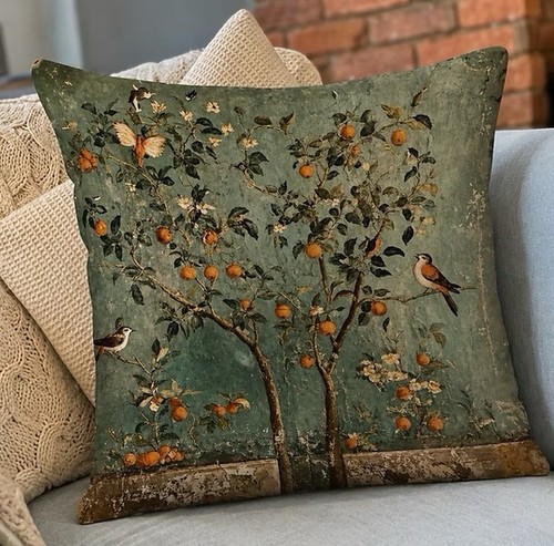 Bird cushion 45x45cm - cushion, with
