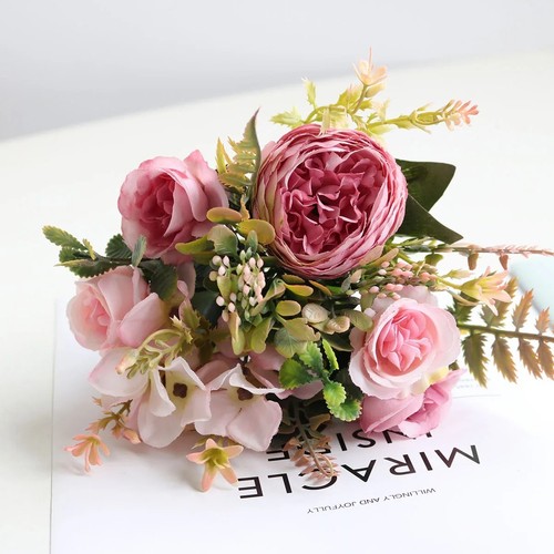 Artificial peony rose bouquet - peony,