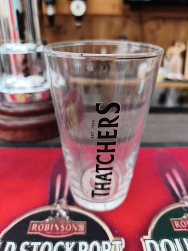 Thatchers half pint glass good - pint,