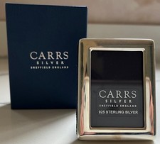 Boxed CARRS 1990's  Sterling Silver 925 Picture Frame Photo Size 55mm x 35mm