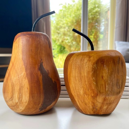 Teak wood apple - wood, pear