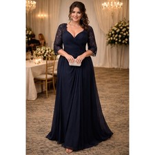 La Femme Gown Dress Chiffon &
