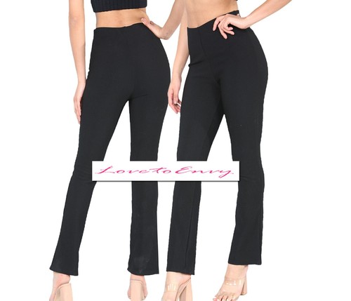 Ladies bootcut trousers - bootcut,