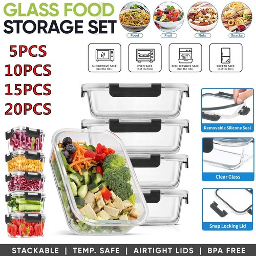 Glass food containers with - glass,