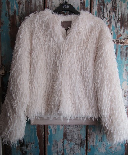 River island cream fluffy faux - cream,