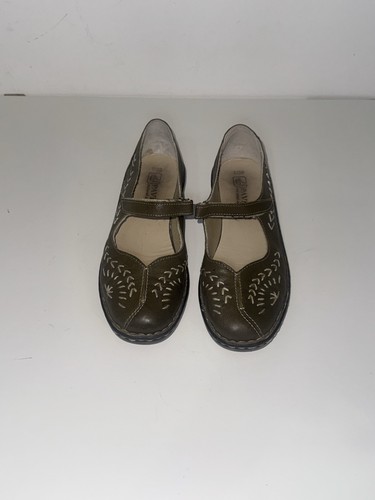 Khaki leather mary - leather,