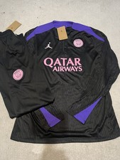 PSG x Jordan Men's Dri-Fit Tracksuit Black/Purple Badge Size L