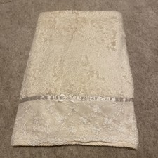 M&S Lace Edged Cream Towel
