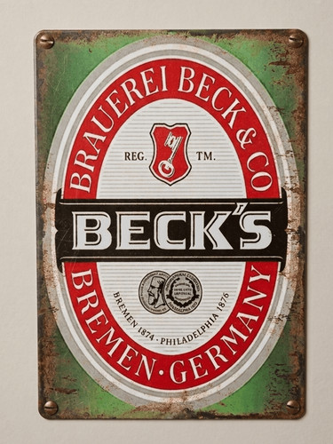 Beck beer retro metal sign - beer, |