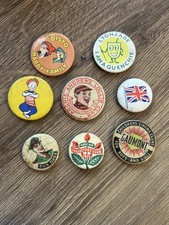 Vintage Advertising Tin Pin Badges - Dan Dare - Archie Andrews - Rose Hip
