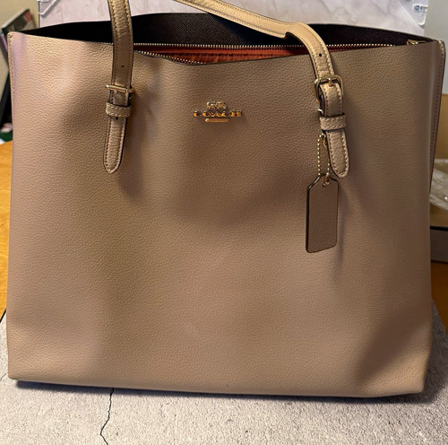 Coach beige mollie tote - beige,