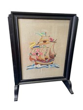Vintage Wooden Fire Screen