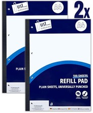 2x A4 Plain Refill Pad 100