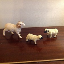 3 x Plastic Farm Animal Sheep