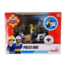 FIREMAN SAM ● Police Bike ● Motorcycle Plus Articulated Malcolm Action Figure 