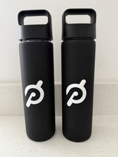 2 Black Peloton Glass Water