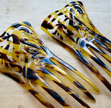 PAIR antique Edwardian swirled
