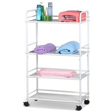 Beauty Trolley Cart Salon Storage Rolling Cart Dentist Wax Treatment Space Saver