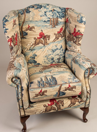 High back wing arm - back, chair