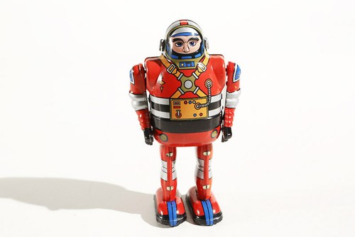 Robot astronaut tin toy - robot,