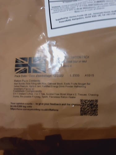 Single meal ration - pks, 10