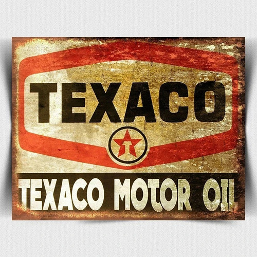 Texaco motor oil sign - motor, metal