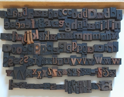 Wooden letterpress type - wooden, .small