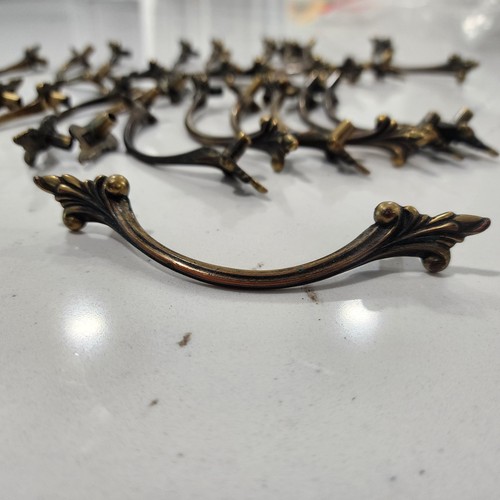 Vintage ornate brass drawer - vintage,