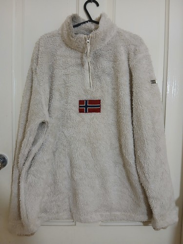 Napapijri cream fleece jacket - cream,