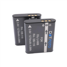 2x DB-110 Battery for Ricoh GR III, GR IIIx, WG-6, WG-8, G900, G900SE, Theta X