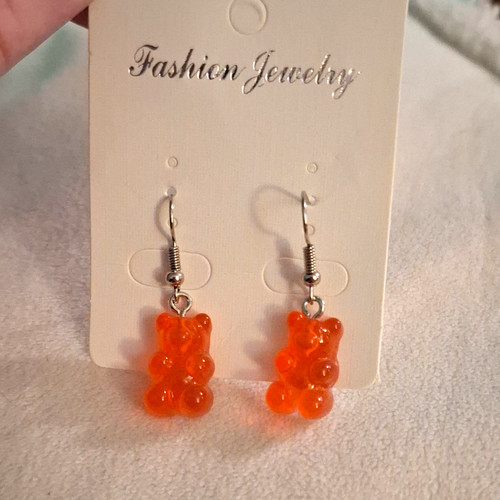 Orange plastic gummy - gummy, bear