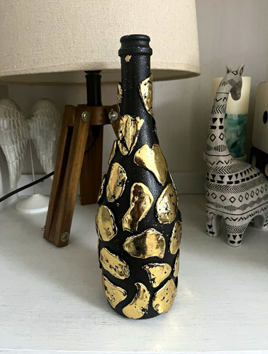 Glass decorative bottle - 30, cm