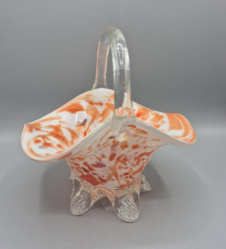 Murano orange white - orange,