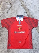 Vintage 1990s Manchester United Red Home Shirt. Size Large. Mint Never Worn