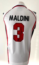 Signed PAOLO MALDINI Shirt - AC Milan 1997/98-PRIVATE SIGNING/PROOF/COA- Italy