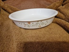 Vintage Pyrex Emily Spring Garden Pie Flan Dish 1980's 10.5" Across (B1)