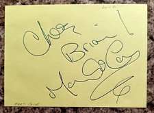 Marti Caine "New Faces" "Funny Cow" Personally Signed Page AFTAL COA