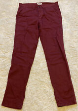 Mens Frederik Anderson Copenhagen Chino Trousers Pants. Size 32R. Red. PRISTINE