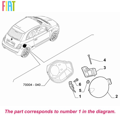 Genuine fiat fuel flap - fiat,