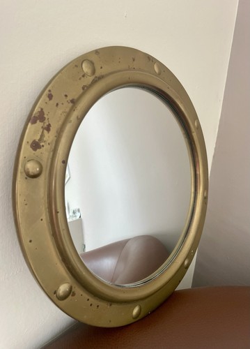 Vintage brass port - brass, hole