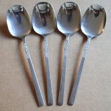 4 Vintage Viners LOVE STORY Stainless Steel Table/Serving Spoons