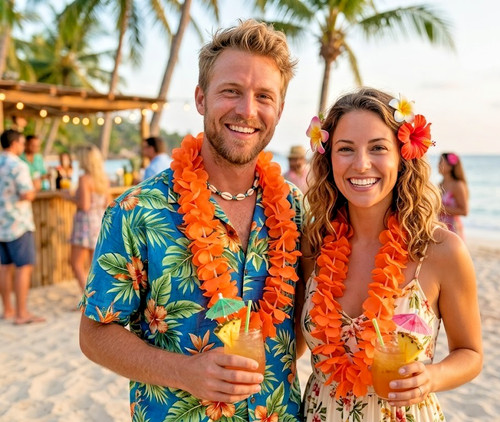 Hawaiian lei flower - lei, garland