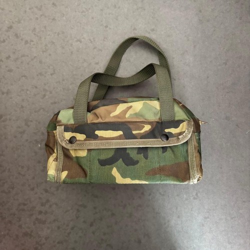 Vintage army camo tool bag - army,